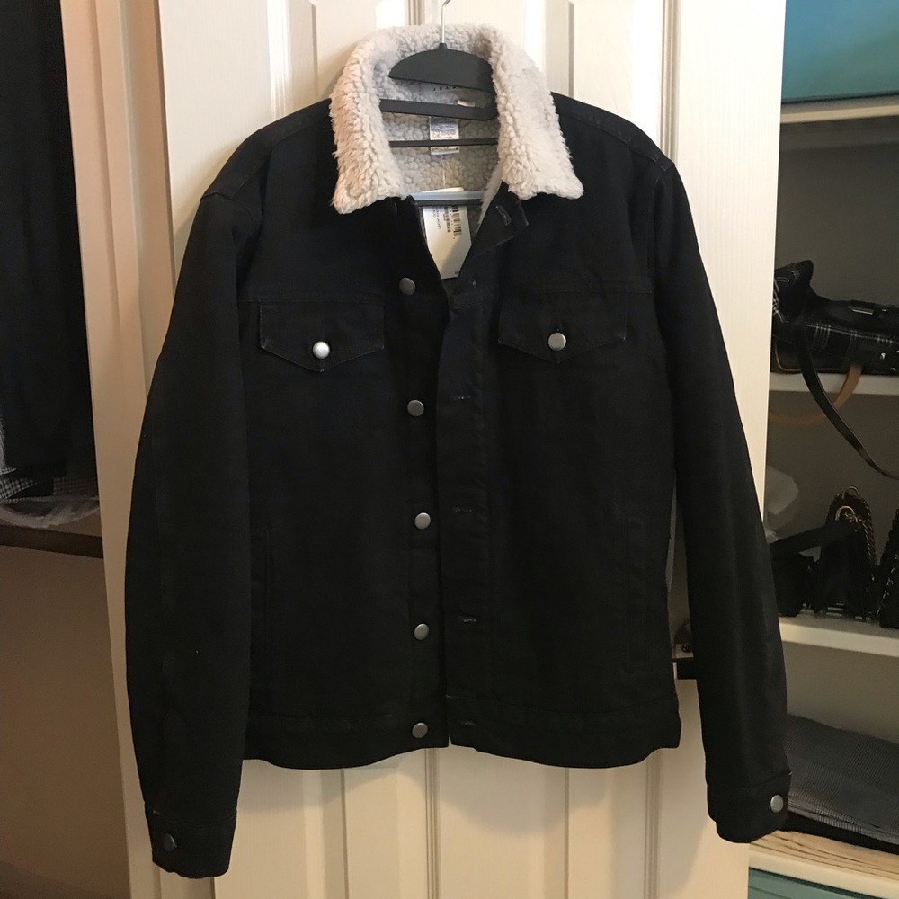 American Apparel Denim Sherpa Jacket